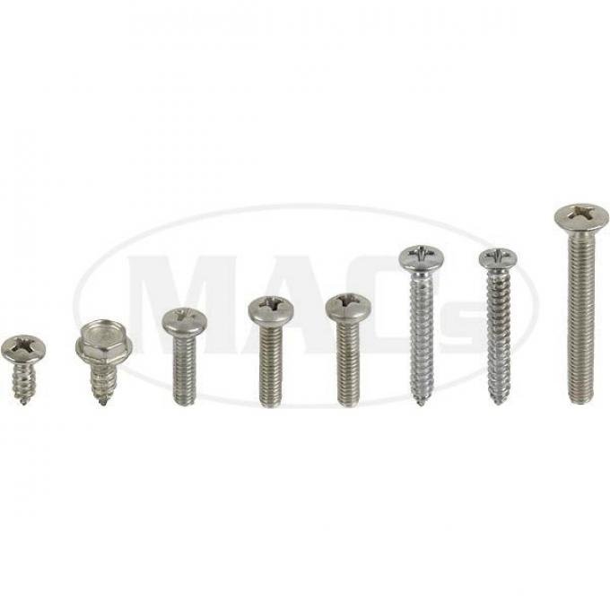 Exterior Screw Kit (53 Pieces), Galaxie, 1963-1964