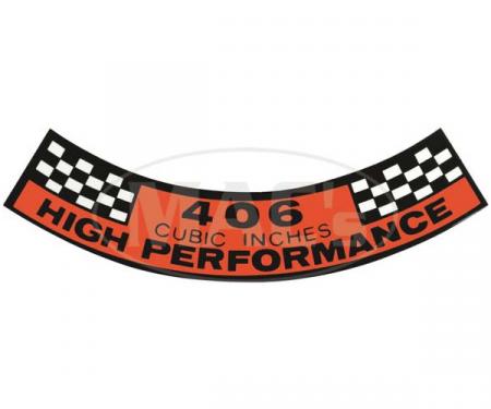 Air Cleaner Decal - 406 Cubic Inches High Performance