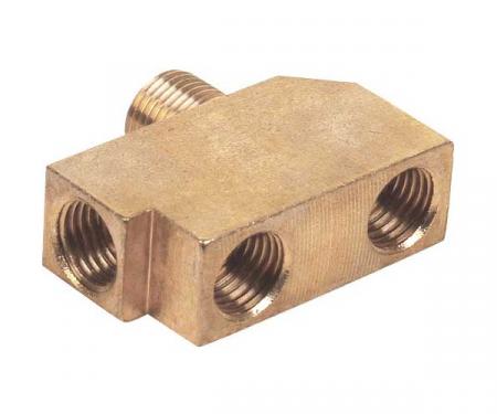 Ford Thunderbird Brake Line Connector, Brass, Threads Into The Master Cylinder, 1961-64