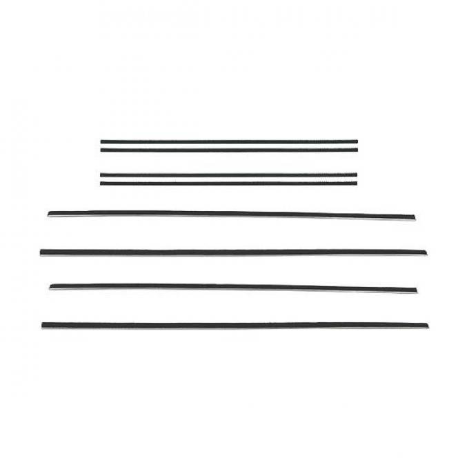 Belt Weatherstrip Kit - Replacement Type - 8 Pieces - 2-Door Hardtop & Victoria - Ford