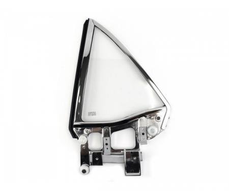 Ford Mustang - Convertible Quarter Window Assembly, Left, Clear, 1965-1966