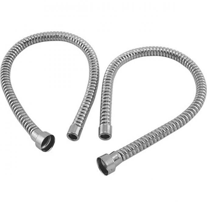 Ford Pickup Truck Tail Light Wiring Conduits - Stainless Steel - 2 Pieces, Each 18 Long - Stepside Or Flareside Pickup