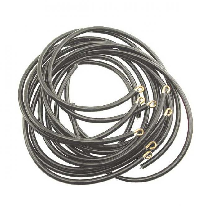 Spark Plug Wire Set - Black - With Hook Type Ends - V8 - Ford Commercial & Truck