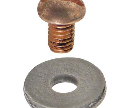 Model A Ford Distributor Condenser Screw Set - Copper Plated Screw