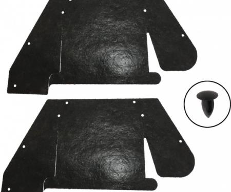 Fender Apron To Upper Control Arm Splash Shields - Die-Cut Black Rubber