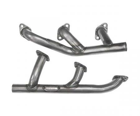 Exhaust Headers - Tubular - Painted Black - Flathead V8 - Ford Convertible Only