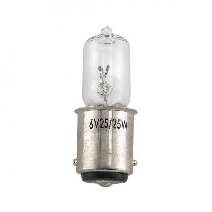 Halogen Headlight Bulb - 25 Watt - 6 Volt - Top Quality - Use With Generator