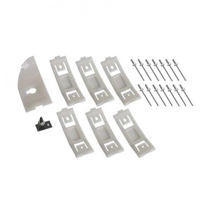 Ford Mustang Rocker Moulding Hardware Kit - 23 Pieces - Left