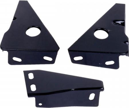 Ford Mustang Front Bumper Stone Deflector Bracket Set - 3 Pieces