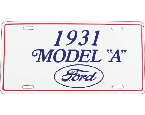 License Plate - 1931 Model A Ford In Blue