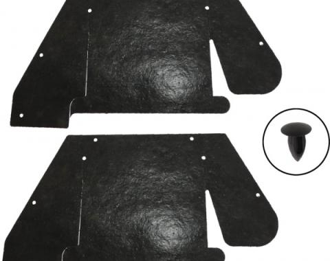 Fender Apron To Upper Control Arm Splash Shields - Die-Cut Black Rubber