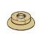 Door Handle Escutcheon - Plastic With Spring Loaded Metal Center - Tan - Ford