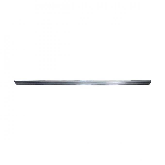 Ford Mustang Rocker Panel Moulding - Left - Polished Aluminum With Black Paint