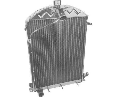 Model A Ford Radiator - Heavy Duty - 3 Row - 8 Fins Per Inch - Flat Tube