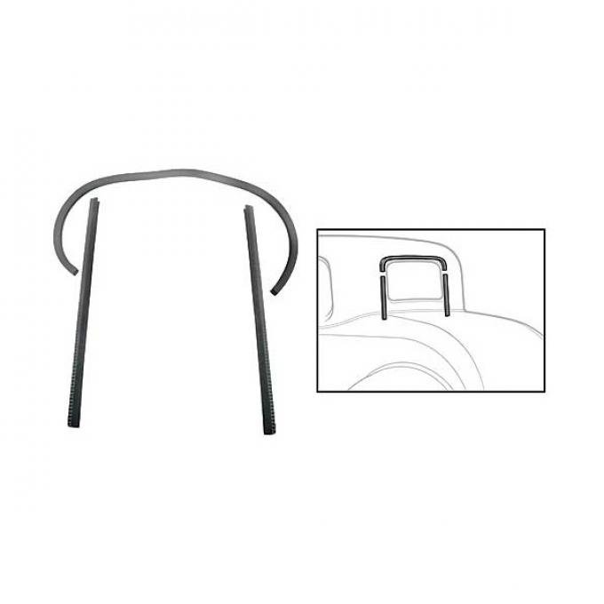 Model A Ford Door Window Channel Kit - Coupe - Rear Roll Down Window