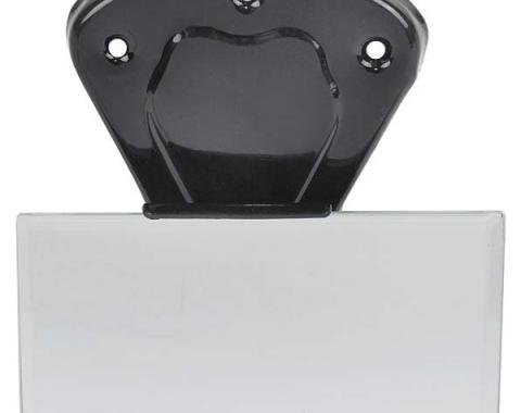 Model A Ford Inside Rear View Mirror Assembly - Closed CarsOnly - Black - With Beveled Glass