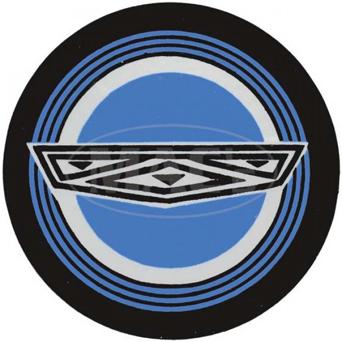 Ford Mustang Decal - Wire Wheel Center - Blue