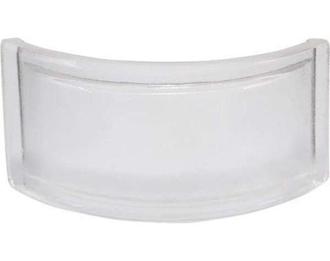 Model A Ford License Plate Light Lens - White Glass - For Drum Type Light
