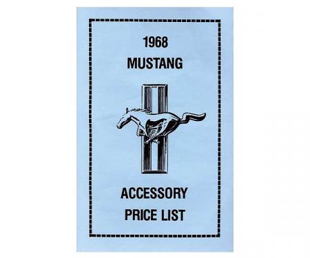Ford Mustang New Car Accessory Price List