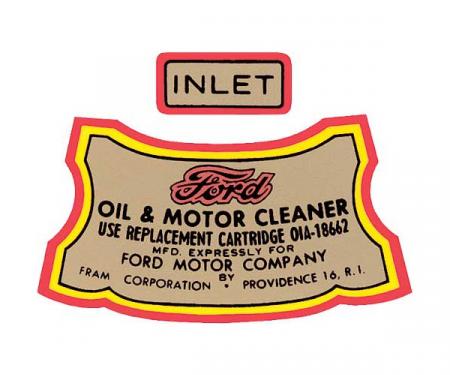 Ford Pickup Truck Oil Filter Decal Set