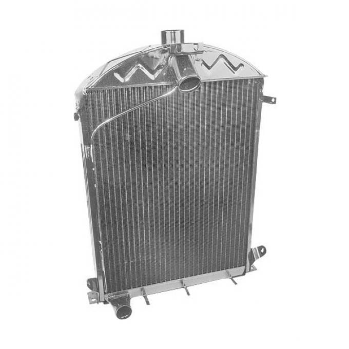 Model A Ford Radiator - Heavy Duty - 3 Row - 8 Fins Per Inch - Flat Tube