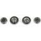 Ford Radio Knobs, Set, Chrome Plastic, Fairlane, Torino, Ranchero, Falcon, Cyclone, Montego, 1970-71