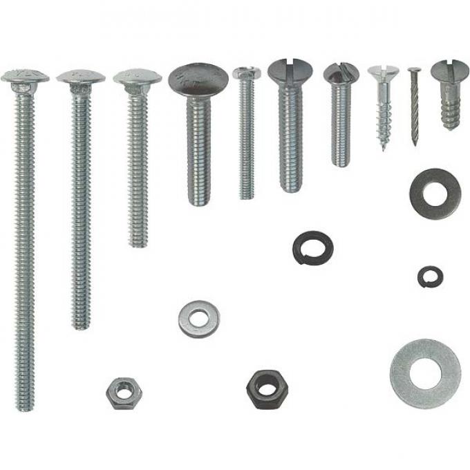 Model A Ford Top Wood Mounting Fastener Kit - Tudor Sedan -411 Pieces - Use With TWC101