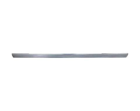 Ford Mustang Rocker Panel Moulding - Right - Polished Aluminum With Black Paint