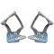 Ford Fairlane Billet Aluminum Hood Hinges, Polished Finish, 1963-1965