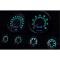 Mustang - New Vintage USA 69 Series DIY Gauge Panel Kit - 6 Gauge Package, Black Dial, 1964-1966 - Programmable Speedometer KPH
