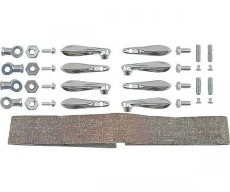 Wind Wing Bracket Set - Die Cast - Chrome - 23 Pieces - Ford Open Car