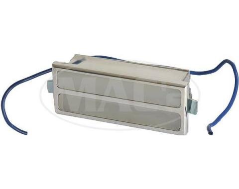 Billet Aluminum Rectangular Interior Light With White Lens