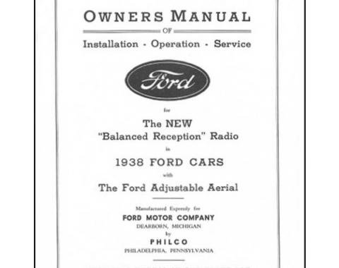 Radio Installation Handbook - 8 Pages - Ford