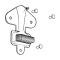Hood Side Panel Clip Set - Plain Steel - Set of 4 - Ford Passenger
