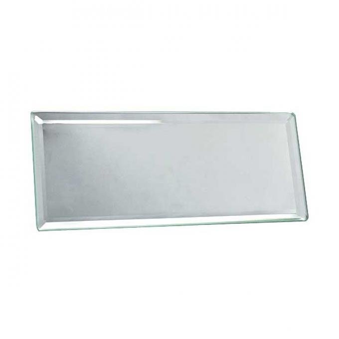 Model A Ford Inside Rear View Mirror Glass - 2-1/2 X 6 - Beveled Edges - Offers Better Visibility