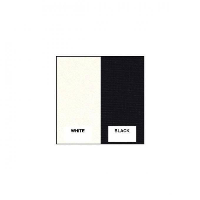 Full Seat Cover Set - White Vinyl With Black Vinyl Inserts - Ford Victoria - Body Style 64C