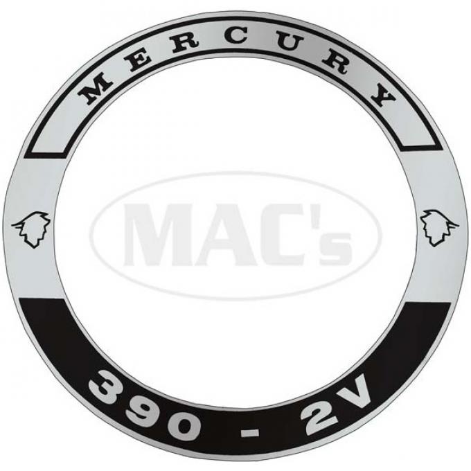 Air Cleaner Decal - Mercury 390 2V - Mercury