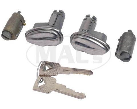 Ignition, Door and Trunk Lock Cylinder Set, 53-58 Ford