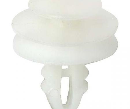 Door Trim Panel Clip - White Plastic - Pop-In Type