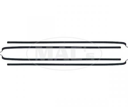 PUI 57-58 FORD RANCHERO WINDO 201266 | Belt Weatherstrip Kit - 4 Pieces - Door Windows - Ford 2 Door Sedan & Ranchero & Ranch Wagon & Sedan Delivery