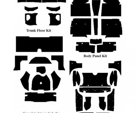 Insulation Kits, Master Kit, 5 Kits, For Convertible, 1958-60
