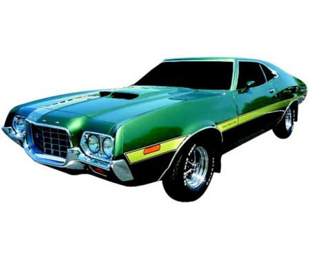 Body Side Stripe Kit, Laser, Torino, 1972