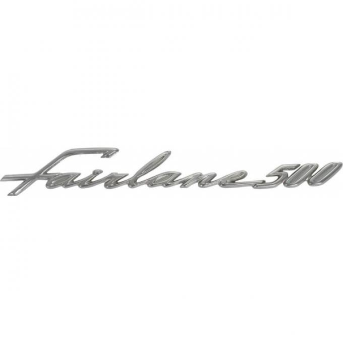 Fairlane 500 Die-Cast Chrome Roof Pillar Emblems, Pair, 1962-1964