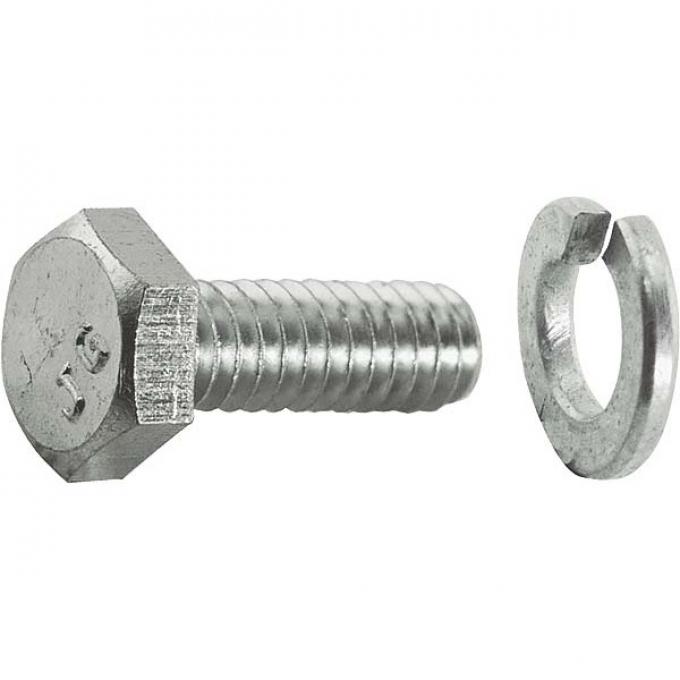 Model A Ford Light Switch To Steering Box Bolt & Washer Set- 4 Pieces - Cadmium Plated