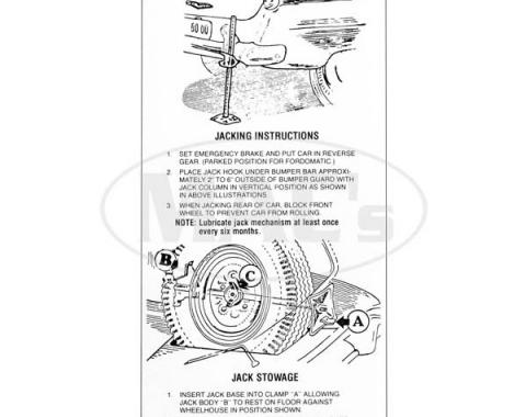 Jack Decal - Jack Instructions - Ford