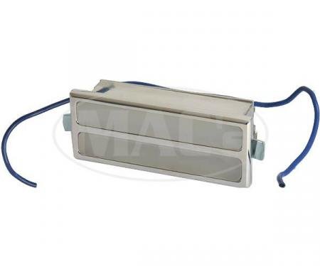 Billet Aluminum Rectangular Interior Light With White Lens