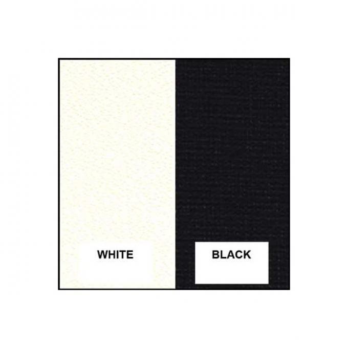 Full Seat Cover Set - White Vinyl With Black Cloth Inserts - Ford Victoria - Body Style 64C