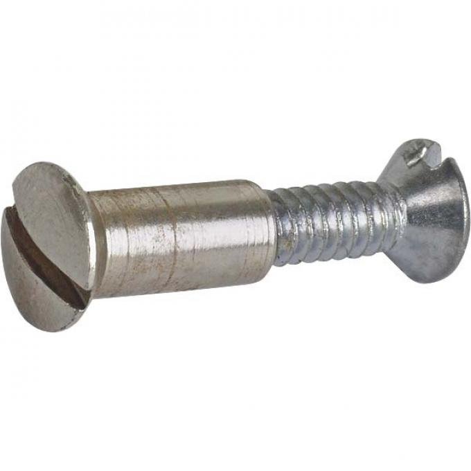 Model A Ford Windshield Tube Nut & Screw Set - Chrome Plated - 12 Pieces - Briggs Straight Windshield Fordor & Cabriolet