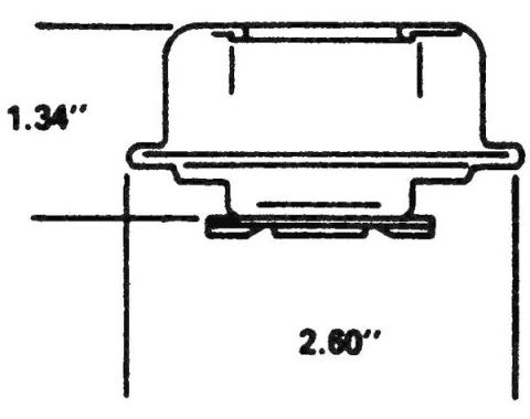 Oil Filler Breather Cap, For Closed System, Yellow Knurled, 1970-71