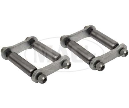Rear Spring Shackle Kit - With Steel Bushings - Ford Passenger